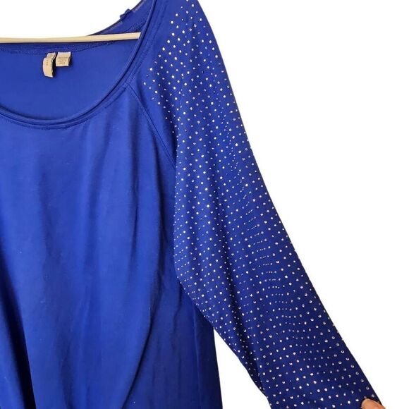 Cato 26/28 Royal Blue Bling Long Sleeves Pullover - Picture 3 of 6